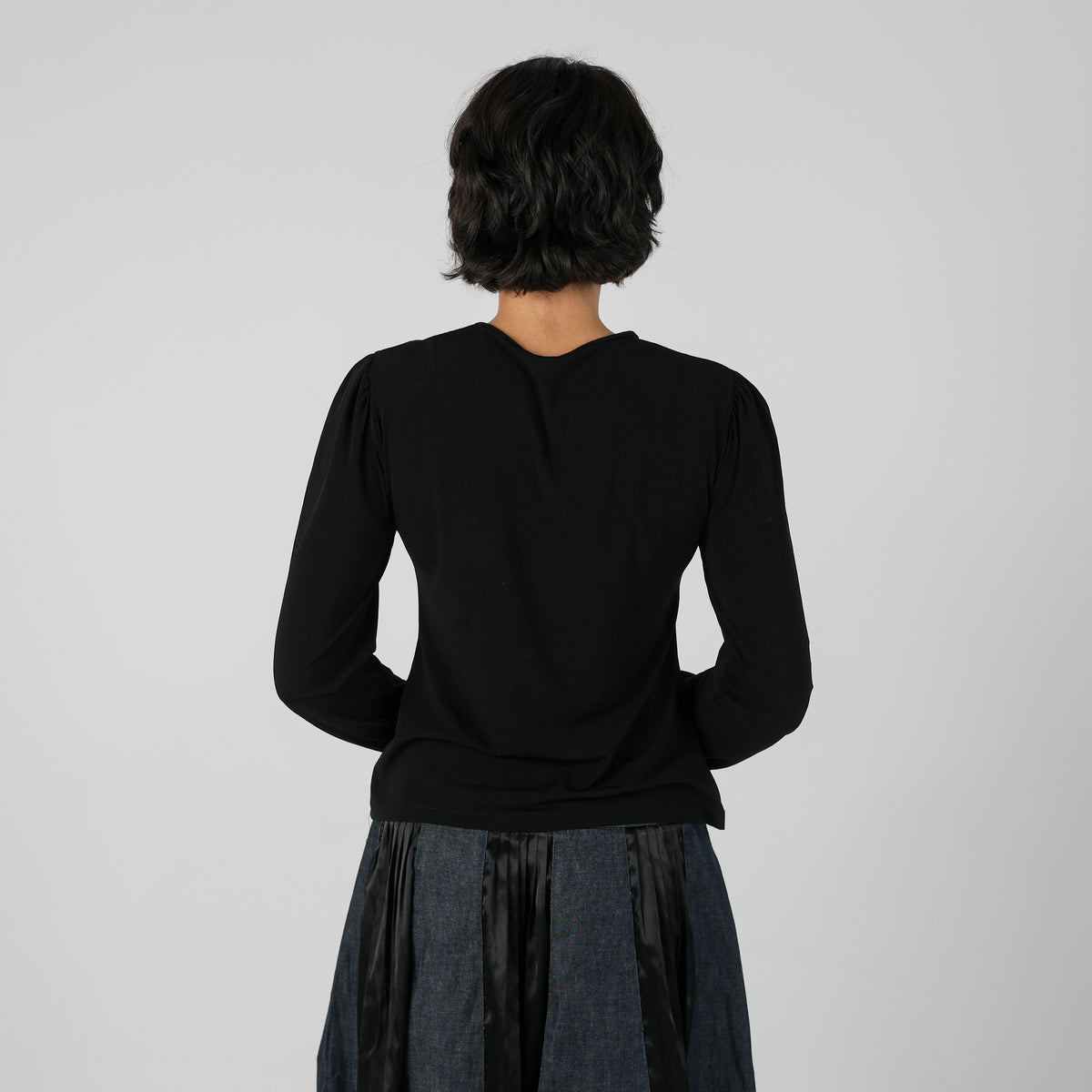 Black Y2K Niama Long Sleeve Top (S)