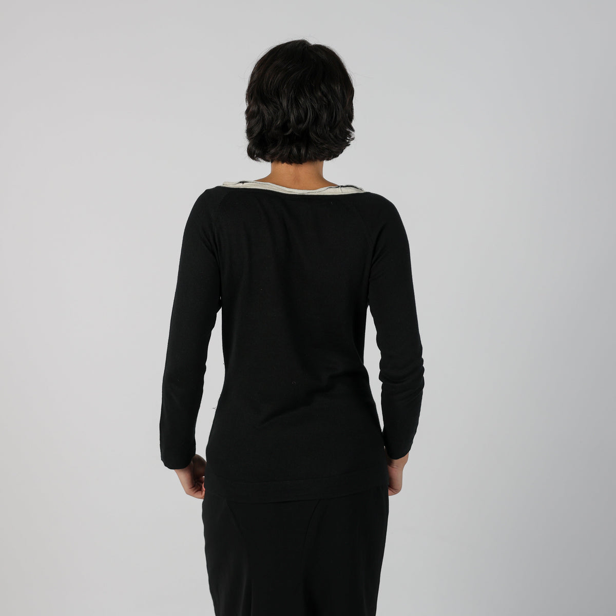 Black Y2K Max Mara Long Sleeve Top Fine knit (M)