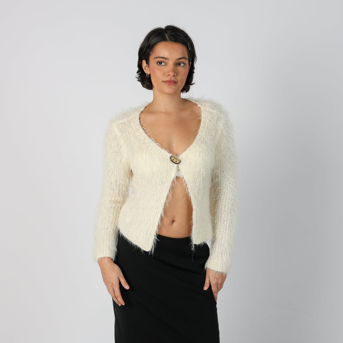 Cream Y2K Made in Italy Cardigan (M)