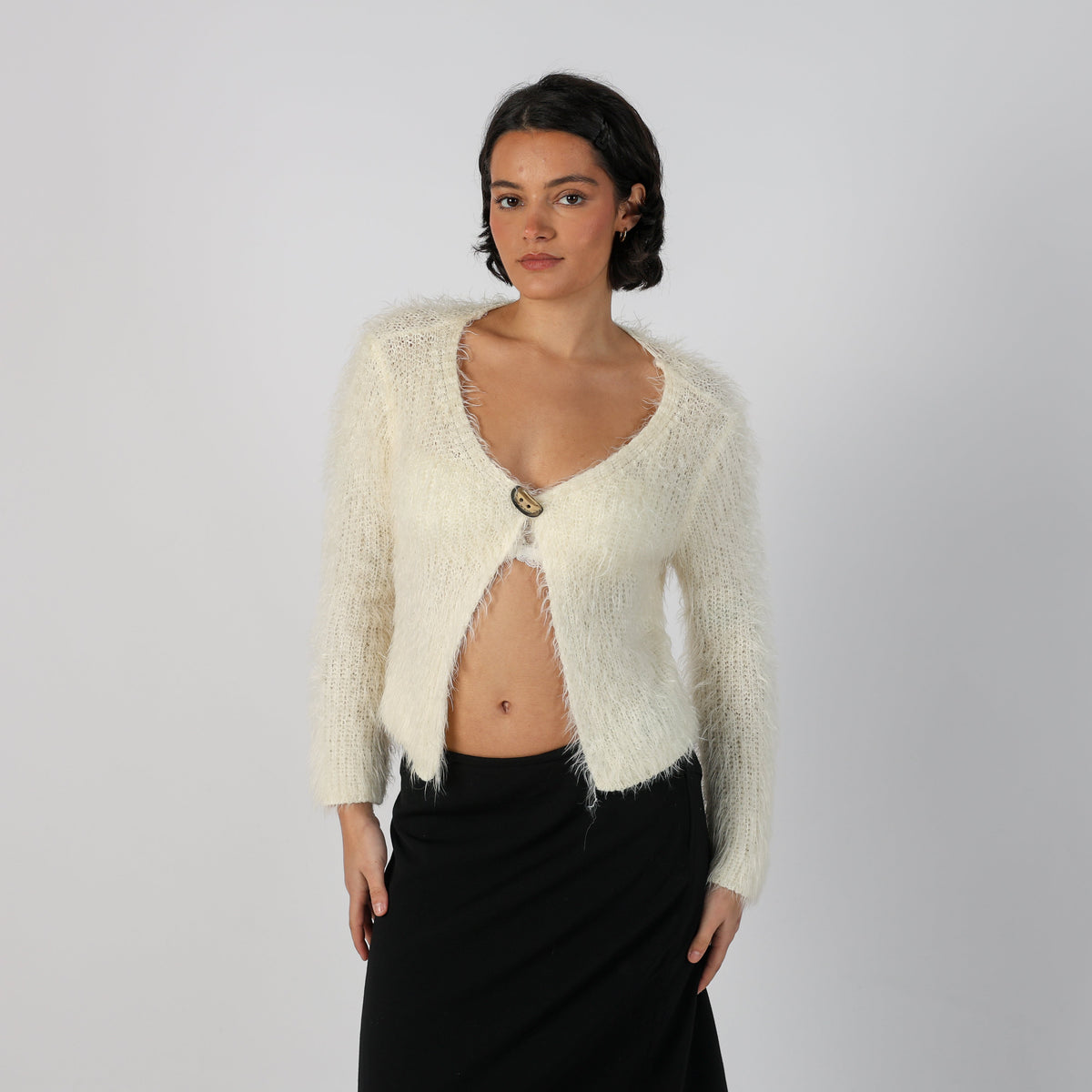Cream Y2K Made in Italy Cardigan (M)