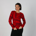 Red Y2K Energie Long Sleeve Top (S)