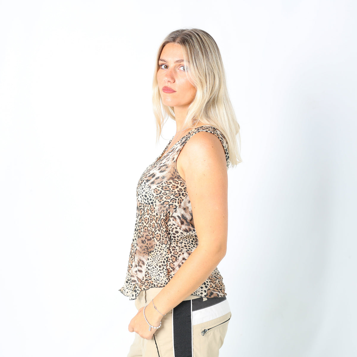 Tan Y2K Superior Cami Print (L)