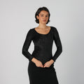 Black Y2K Avant Long Sleeve Top (S)
