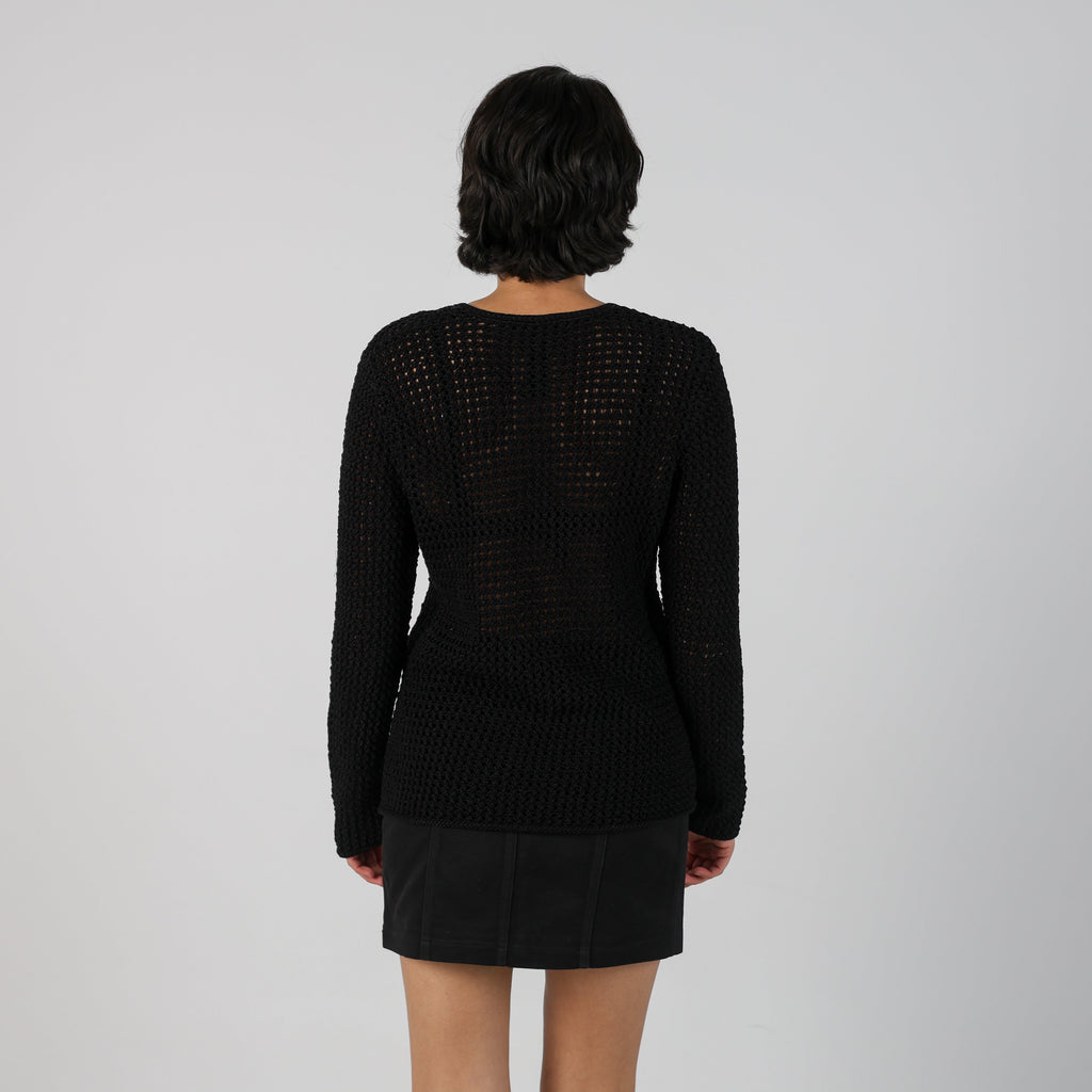 Black Y2K Lauren Ralph Lauren Cardigan Chunky knit (M)