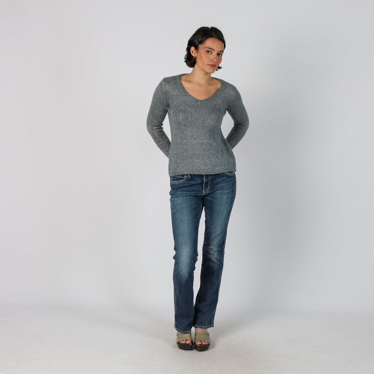 Blue Y2K Wrangler Bootcut Jeans (M)