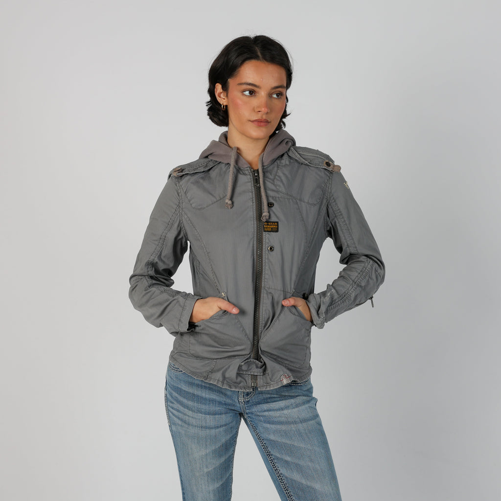 Grey Y2K G-Star Woven Jacket (L)