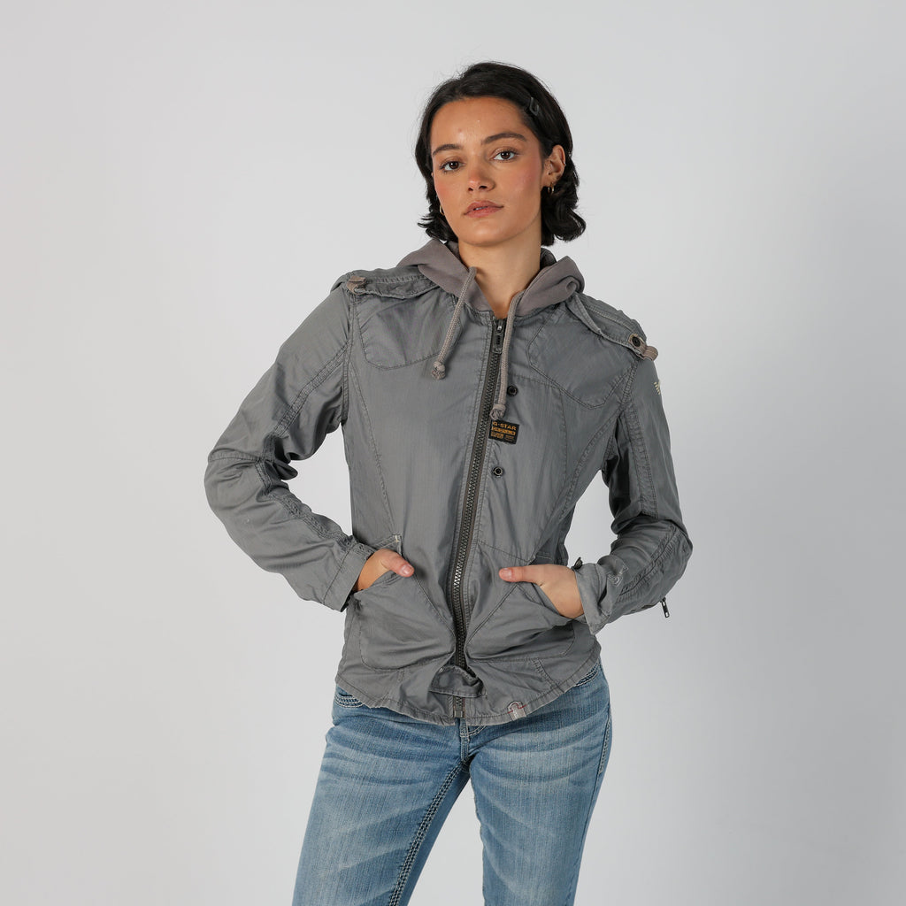Grey Y2K G-Star Woven Jacket (L)