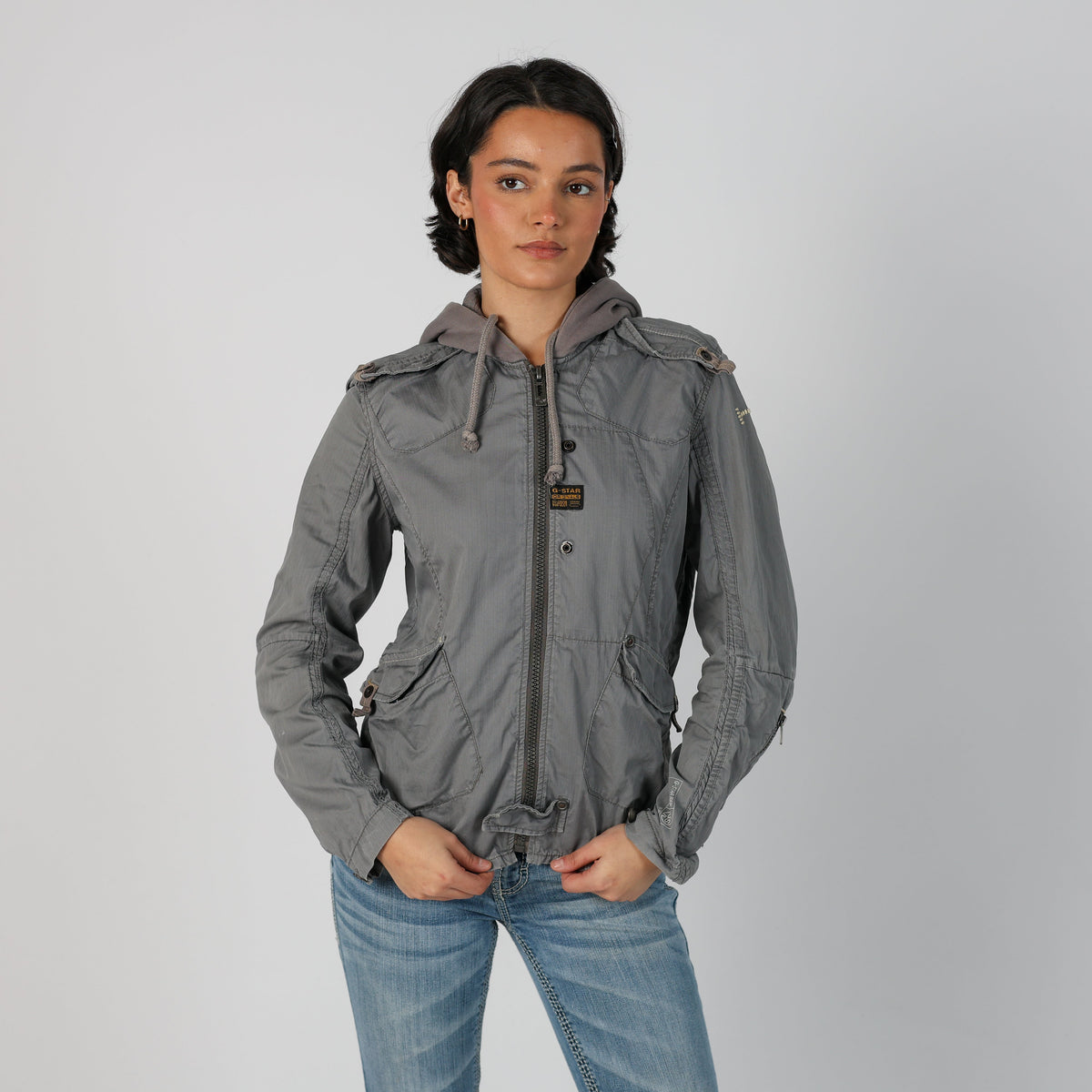 Grey Y2K G-Star Woven Jacket (L)