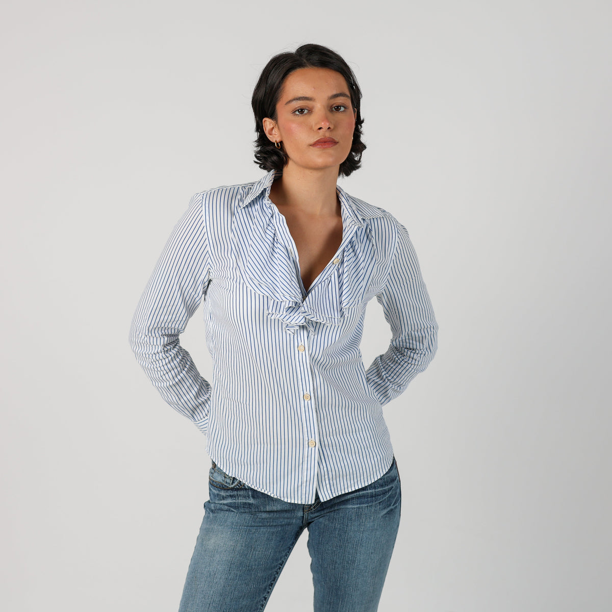 White Y2K Moschino Blouse (M)