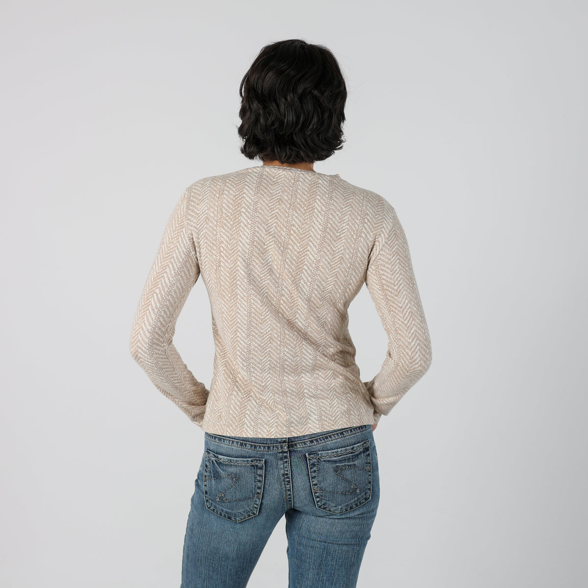 Beige Y2K Iceberg Long Sleeve Top (M)