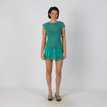 Light Green Y2K Lace Mini Dress (S)