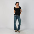 Blue Y2K Silver Bootcut Jeans (M)