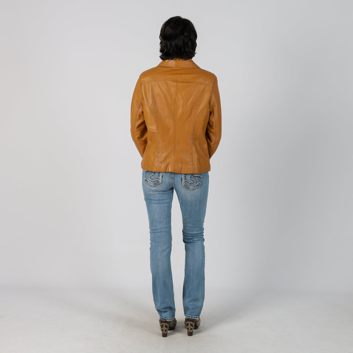 Light Blue Y2K Silver Bootcut Jeans (S)