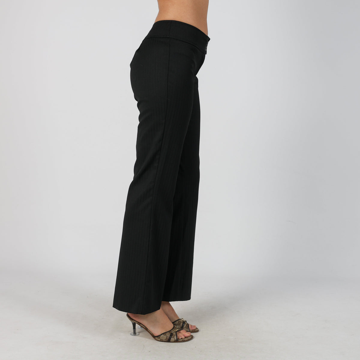 Black Y2K Roccobarocco Woven Trousers (S)