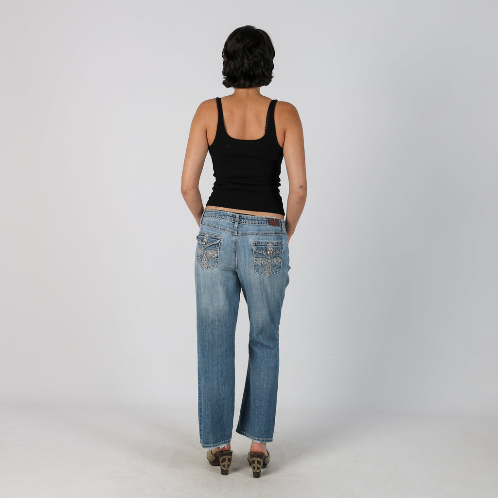 Blue Y2K Straight Jeans Earl Jeans (M)