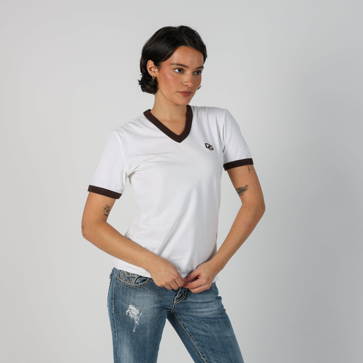 White Y2K Dolce & Gabbana T-shirt (M)