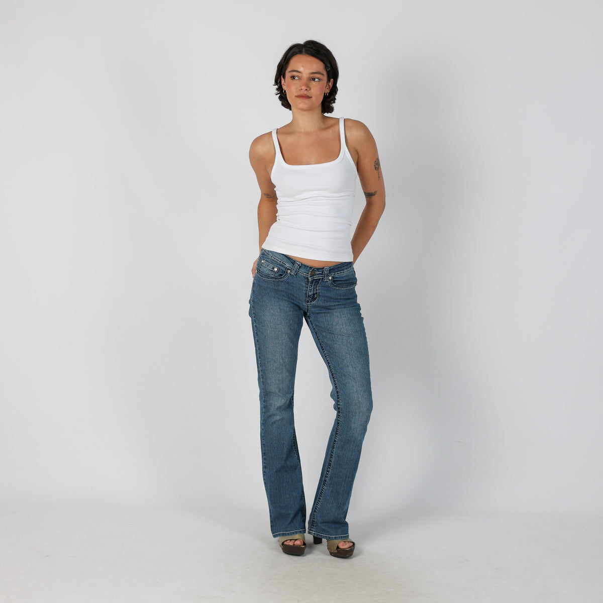 Blue Y2K Bootcut Jeans Ramage Jeans (M)