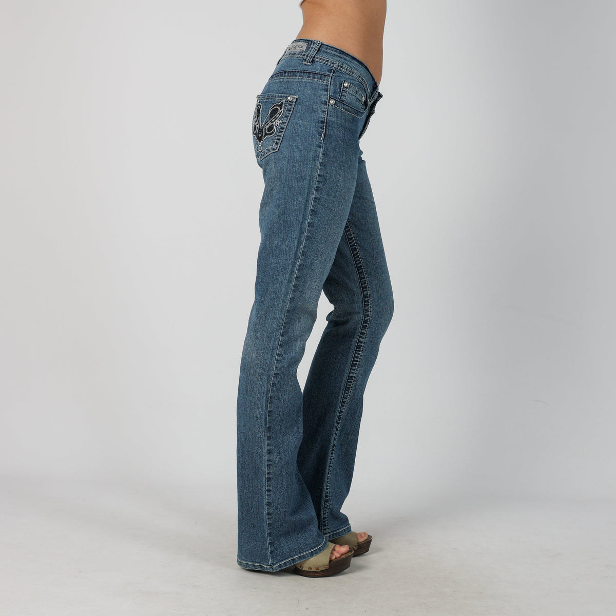 Blue Y2K Bootcut Jeans Ramage Jeans (M)