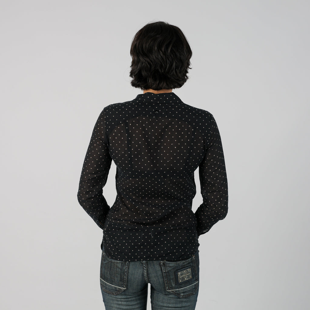 Black Y2K Diesel Shirt Semi-sheer (S)