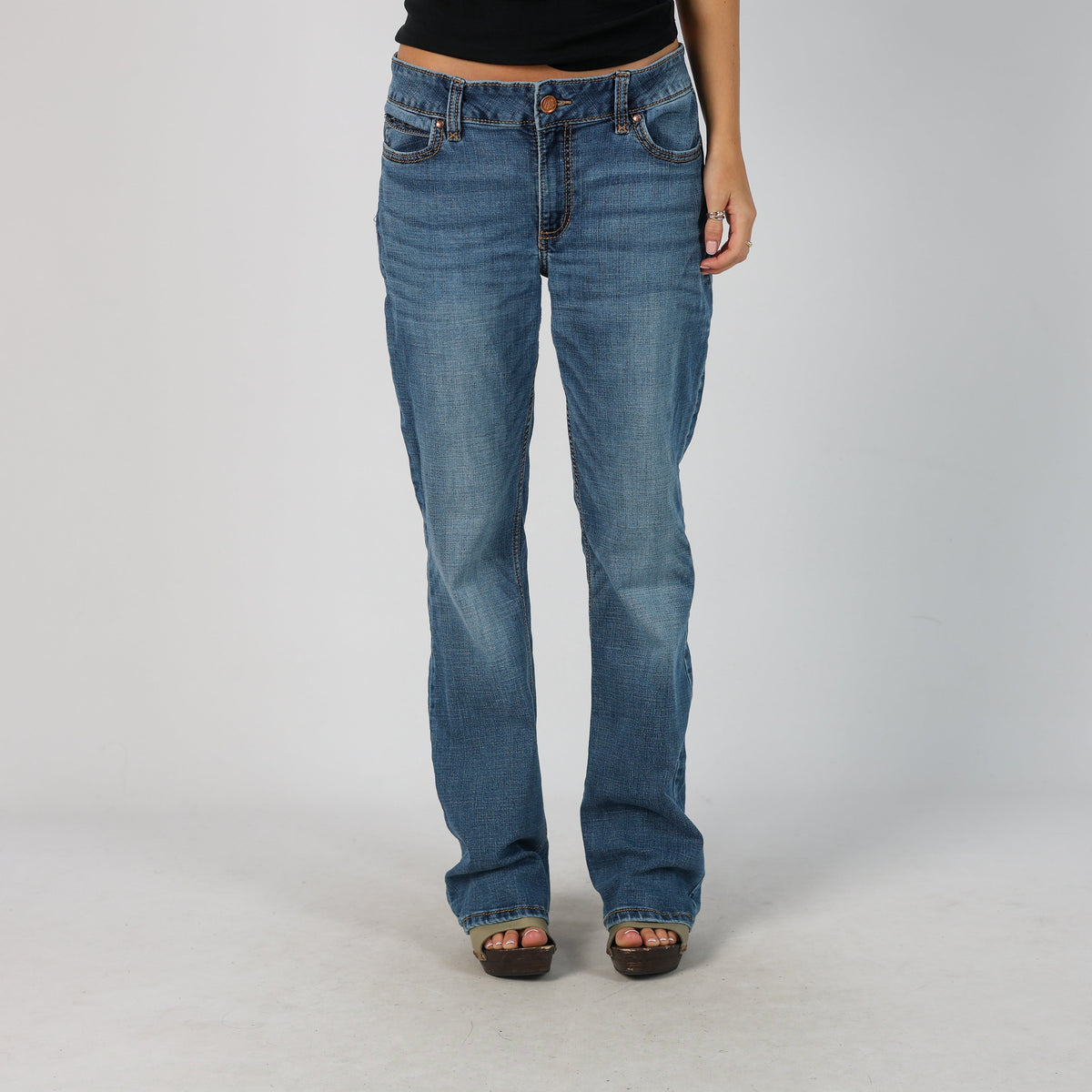Blue Y2K Wrangler Bootcut Jeans (M)