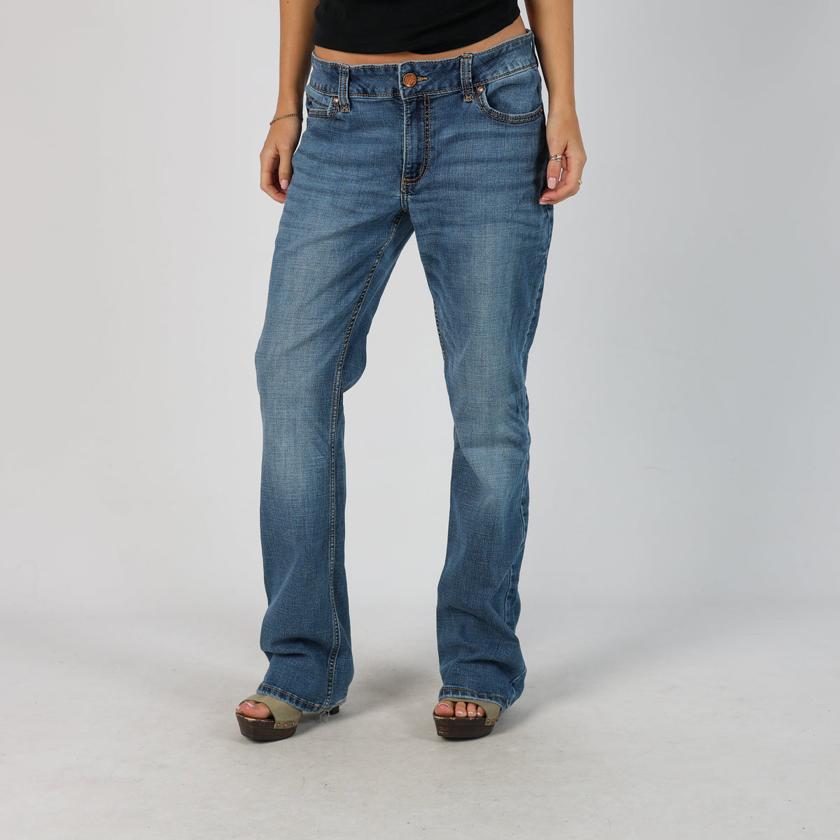 Blue Y2K Wrangler Bootcut Jeans (M)