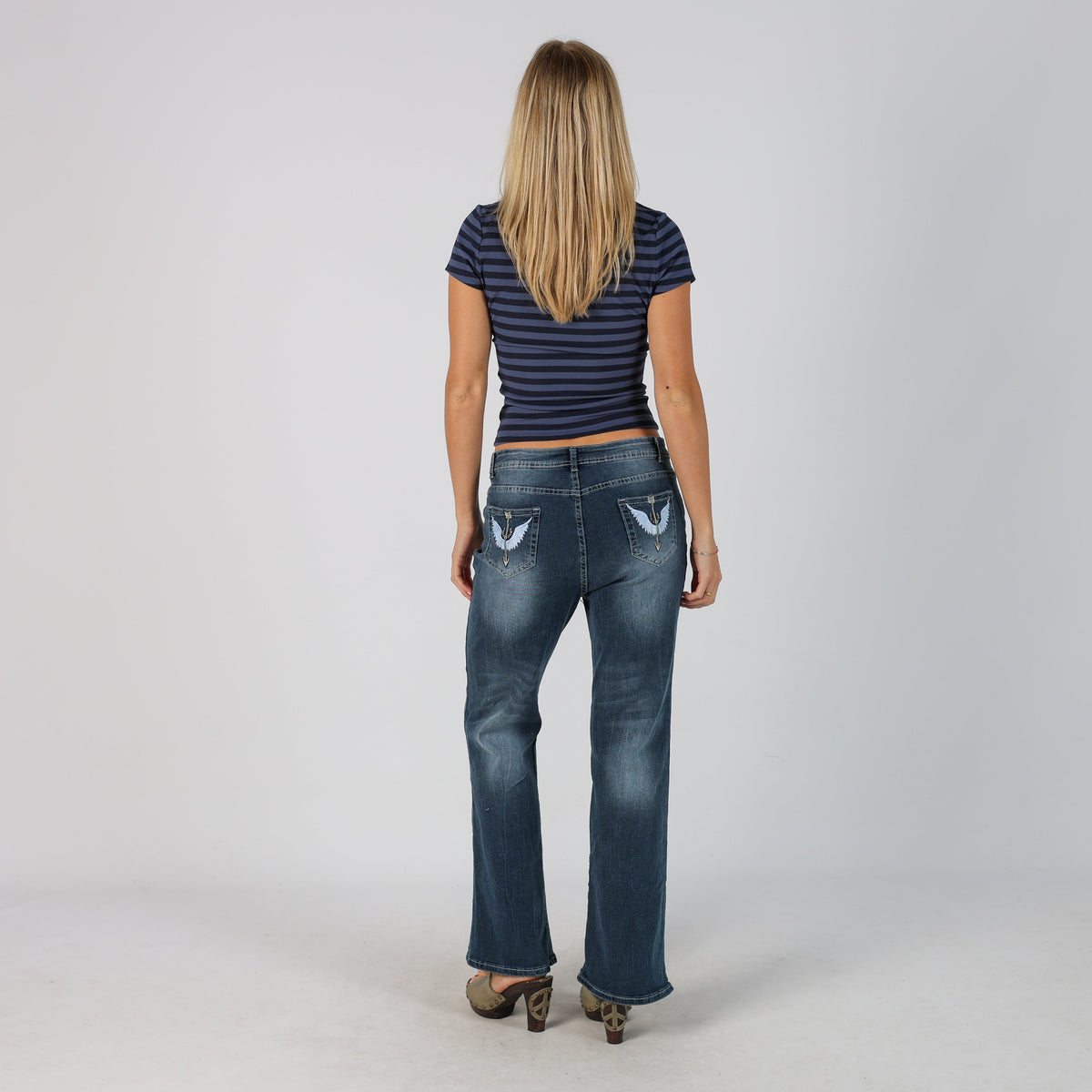 Blue Y2K Straight Jeans (M)