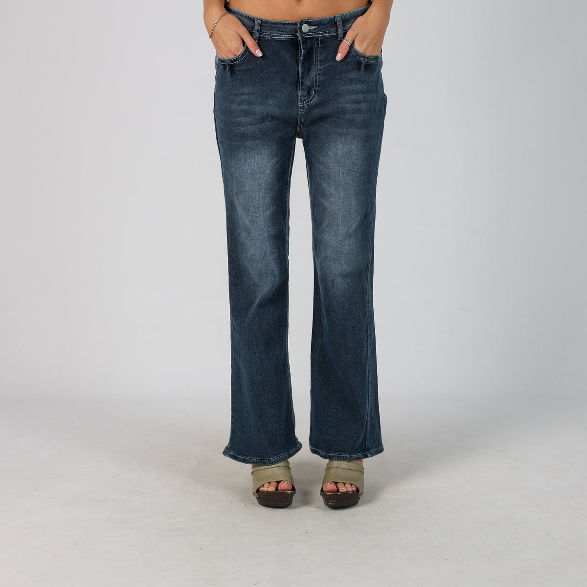 Blue Y2K Straight Jeans (M)