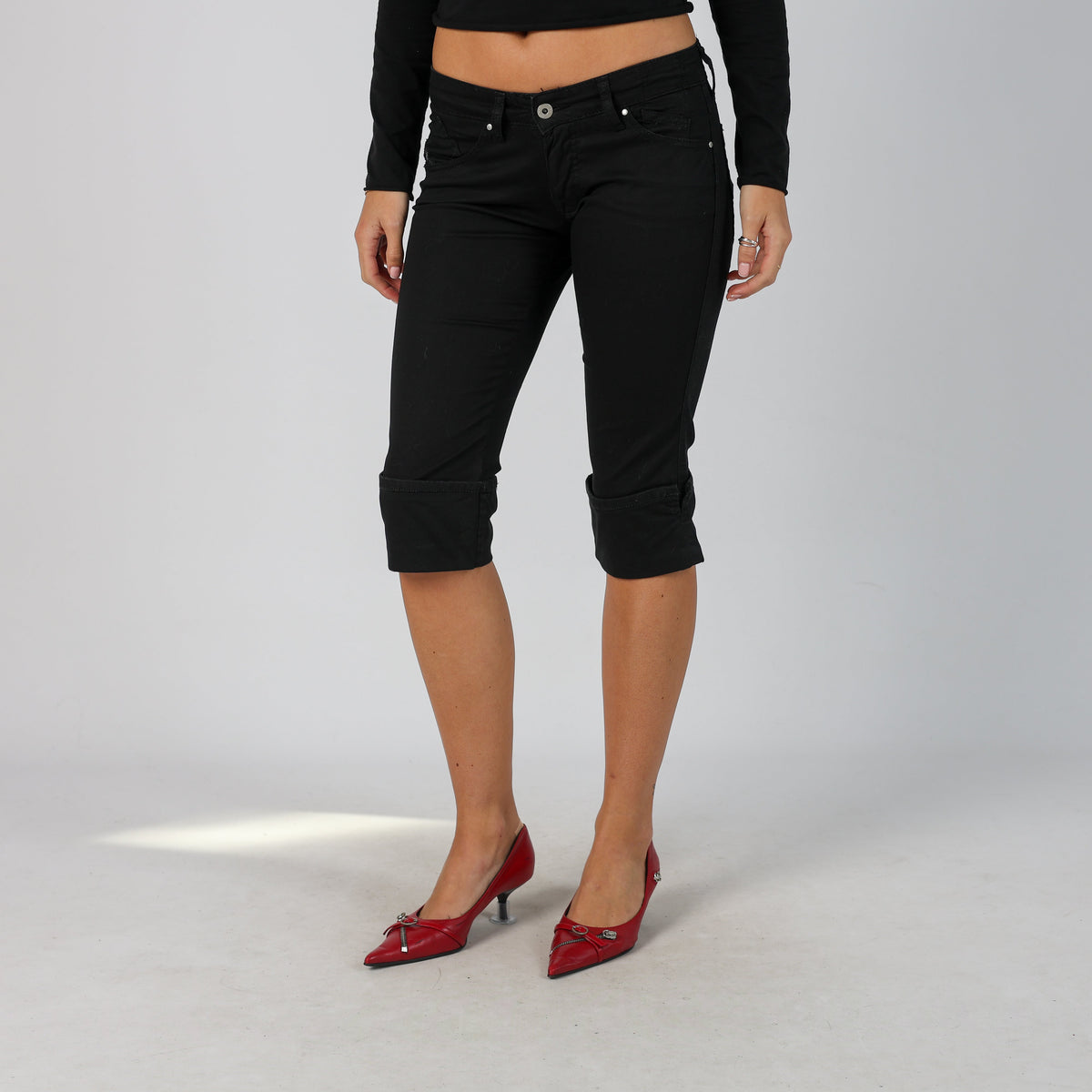 Black Y2K Armani Jeans Capri Trouser (S)