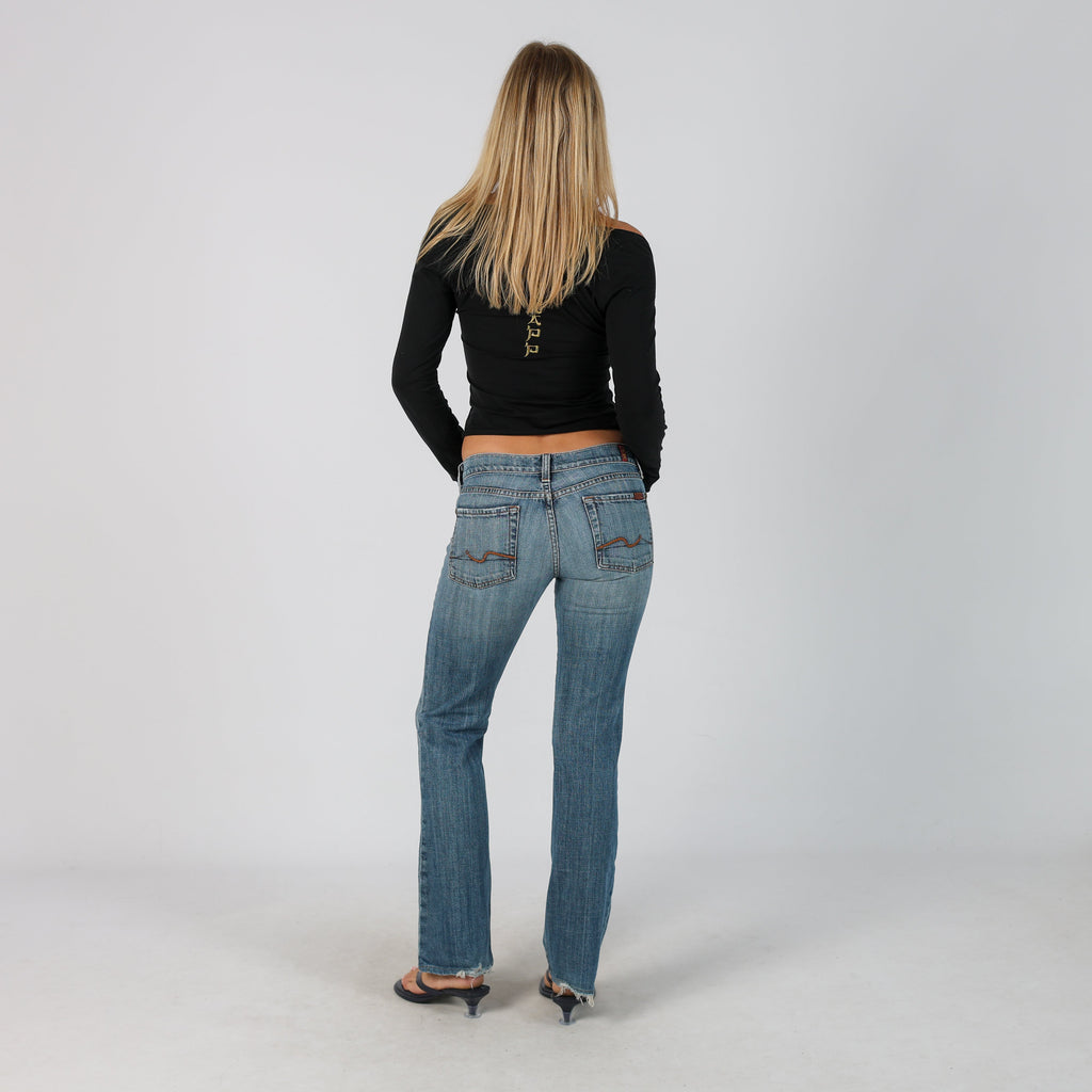 Blue Y2K For All Mankind Bootcut Jeans (S)