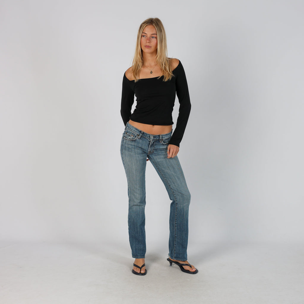 Blue Y2K For All Mankind Bootcut Jeans (S)