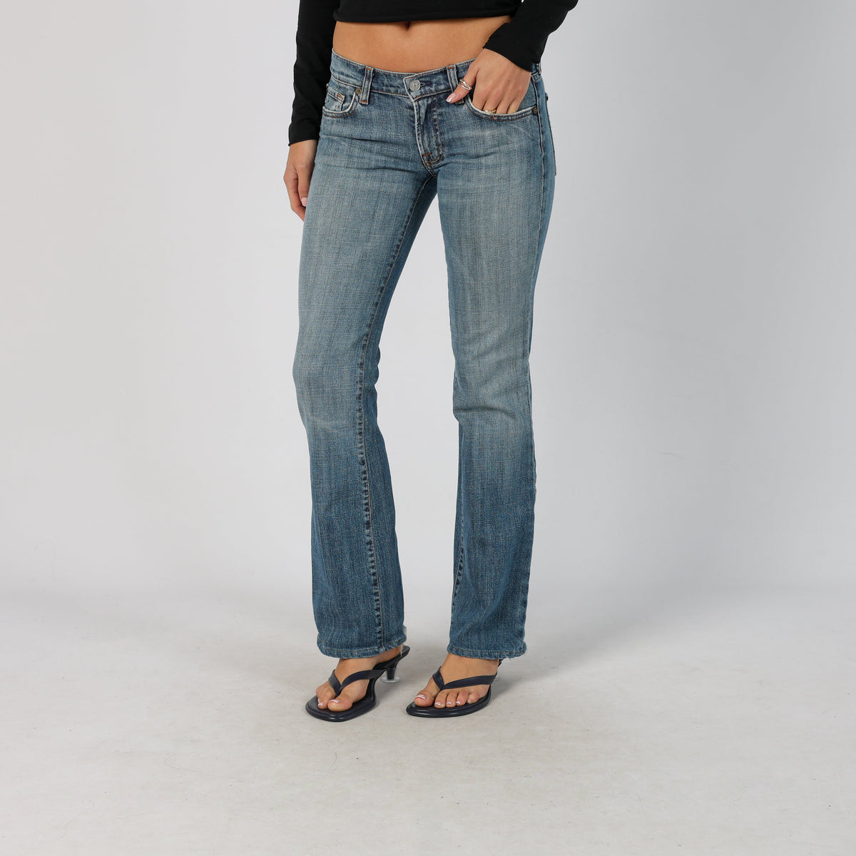 Blue Y2K For All Mankind Bootcut Jeans (S)