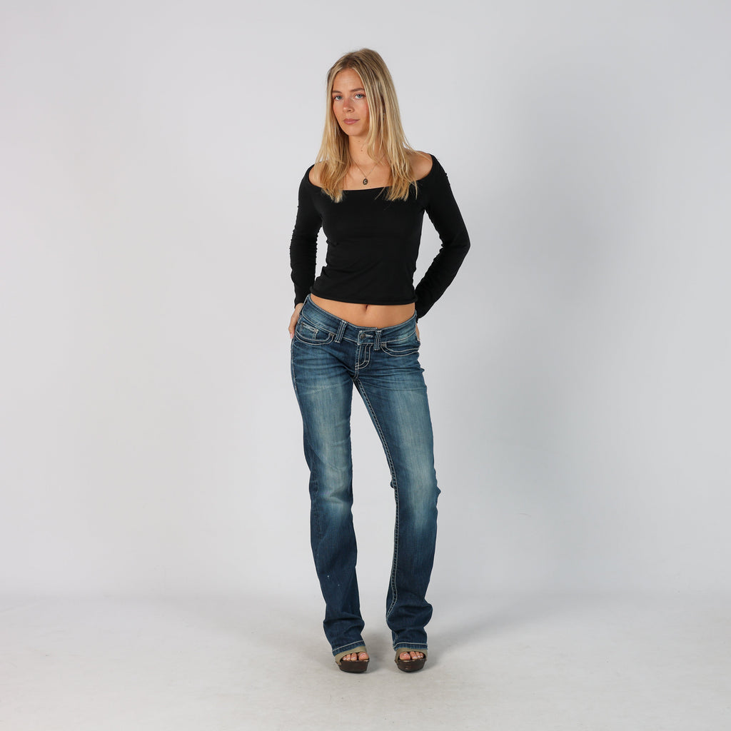 Blue Y2K Bootcut Jeans (M)