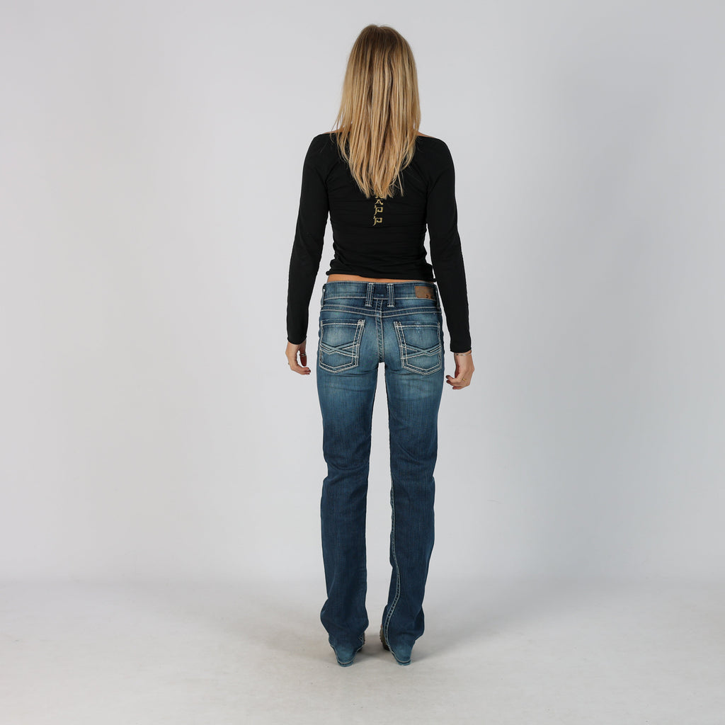 Blue Y2K Bootcut Jeans (M)