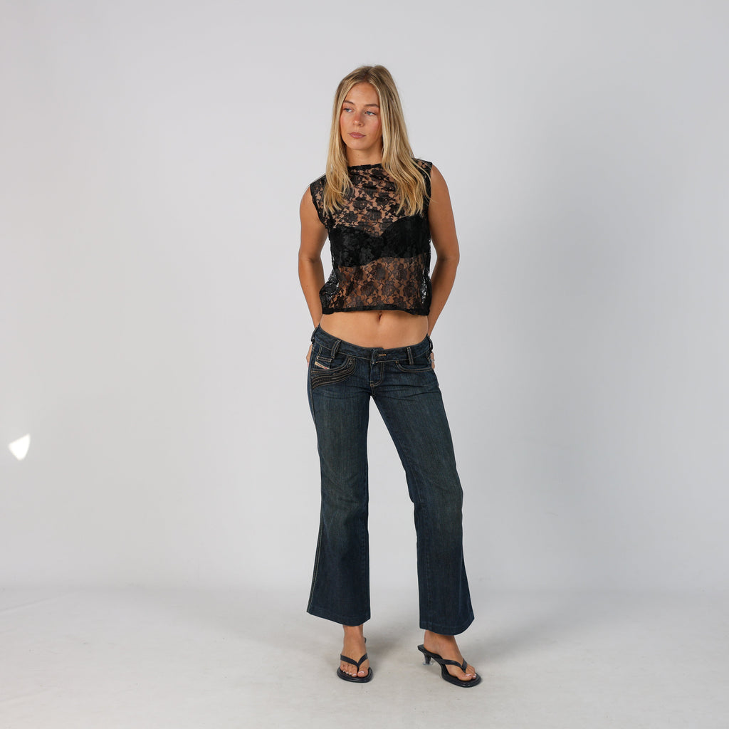 Blue Y2K Diesel Bootcut Jeans (M)