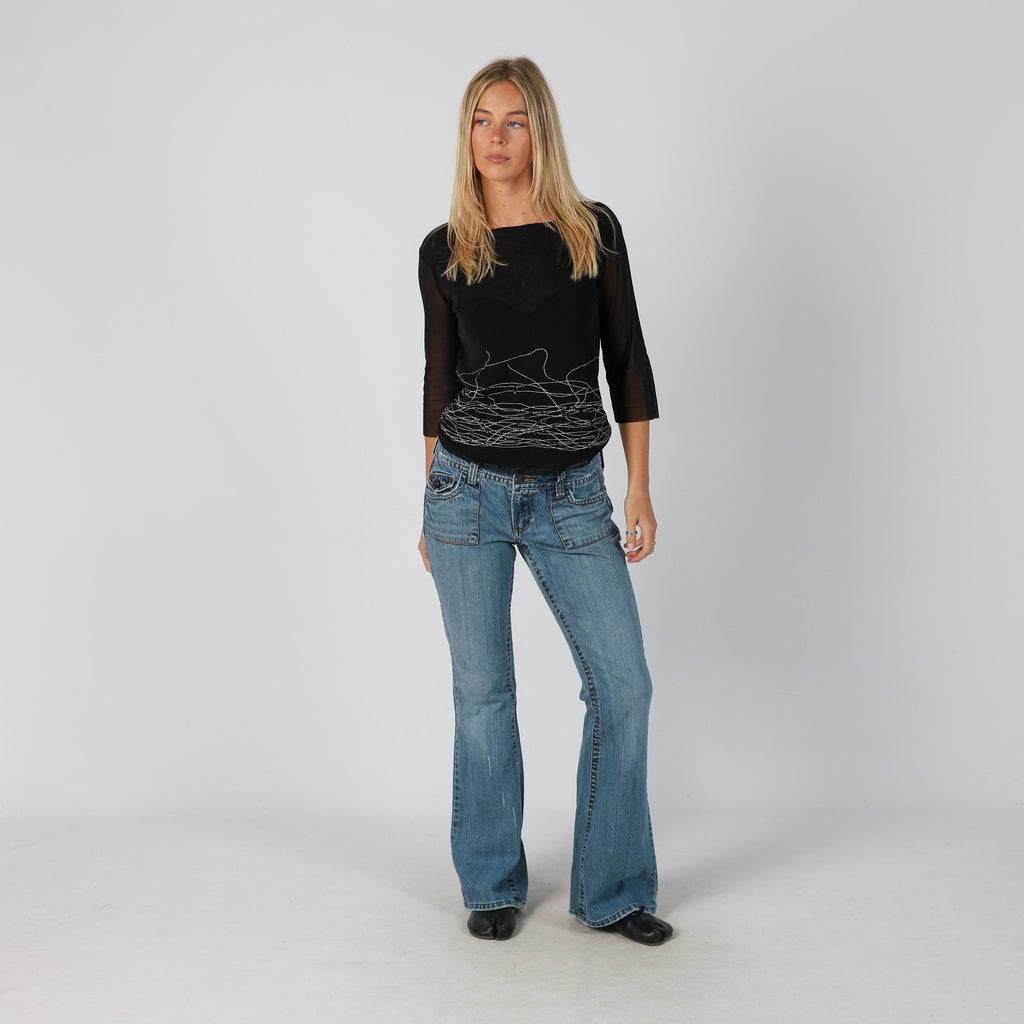 Blue Y2K Maurices Bootcut Jeans (M)