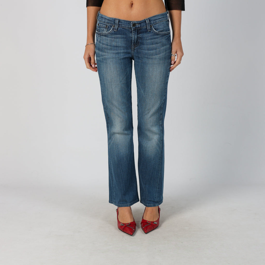 Blue Y2K Straight Jeans Lucky (M)