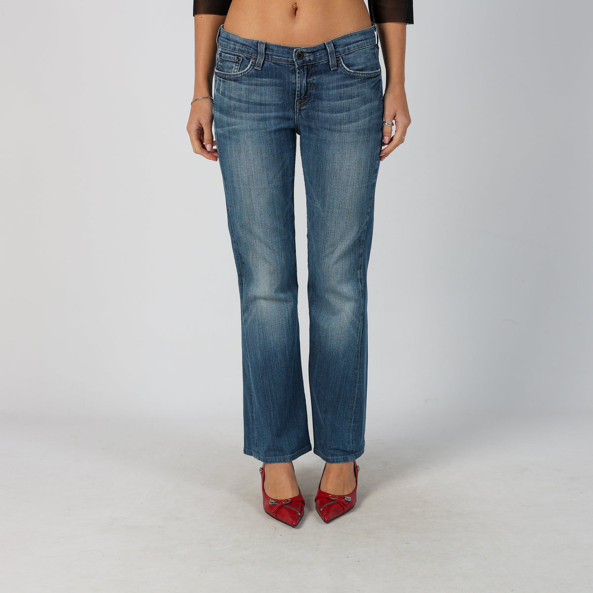 Blue Y2K Straight Jeans Lucky (M)
