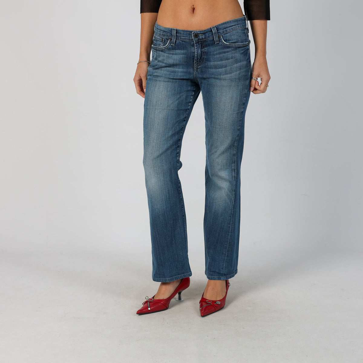Blue Y2K Straight Jeans Lucky (M)