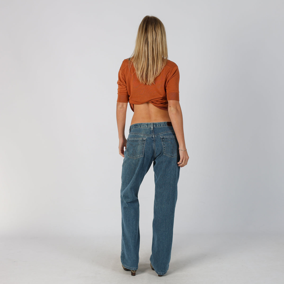Blue Y2K Calvin Klein Bootcut Jeans (M)