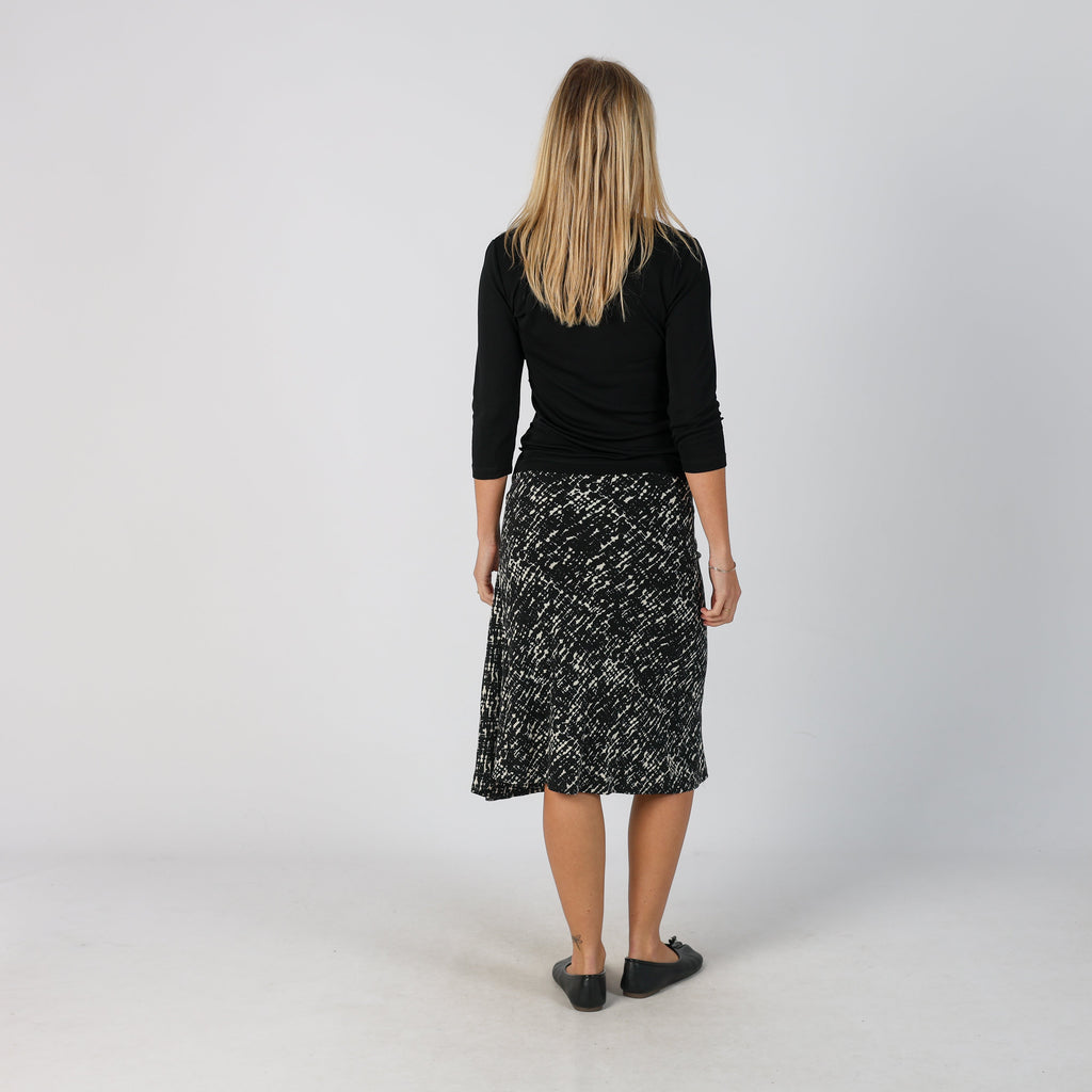Black Y2K Max Mara Woven Midi Skirt (XS)