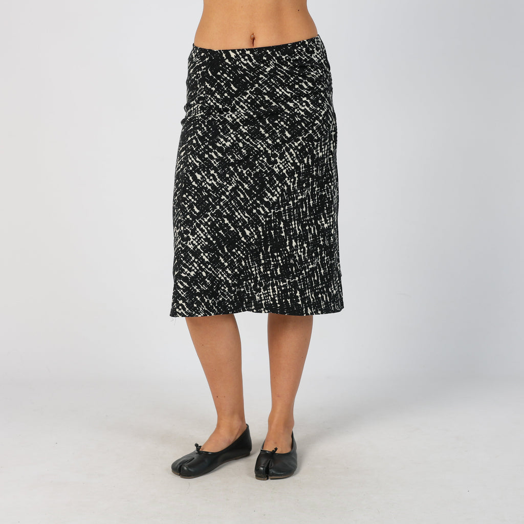 Black Y2K Max Mara Woven Midi Skirt (XS)