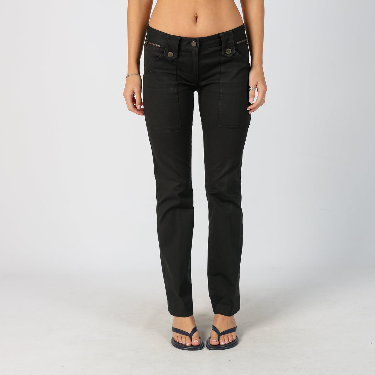 Black Y2K Dolce & Gabbana Bootcut Jeans (M)