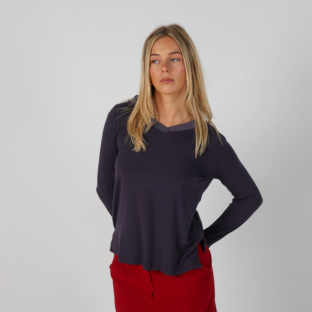 Purple Y2K Max Mara Long Sleeve Top (M)