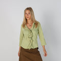 Light Green Y2K Max Mara Blouse (M)