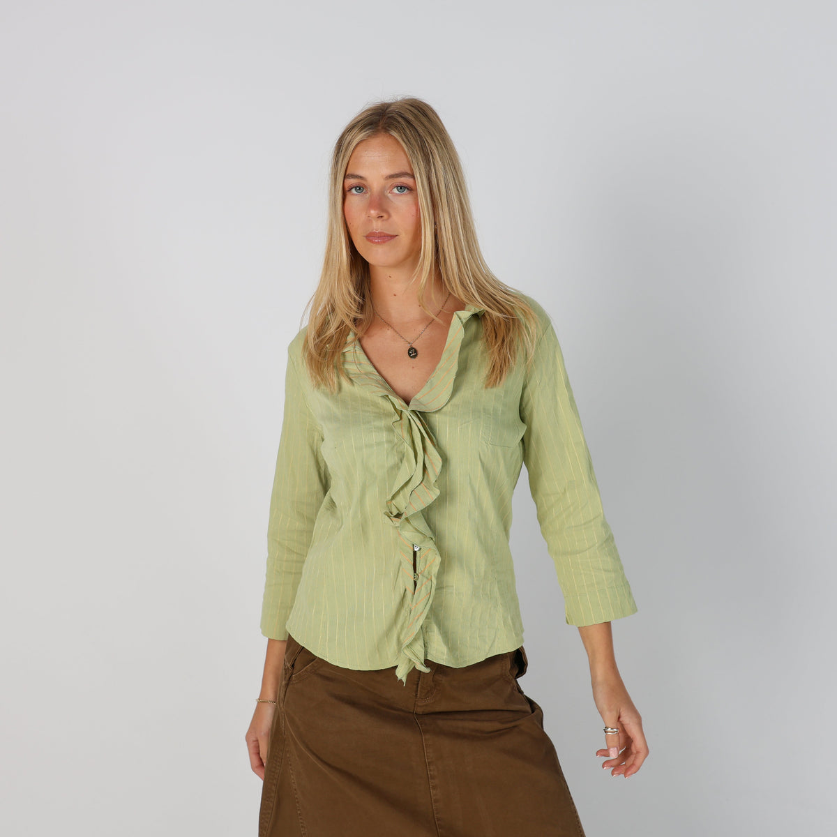 Light Green Y2K Max Mara Blouse (M)