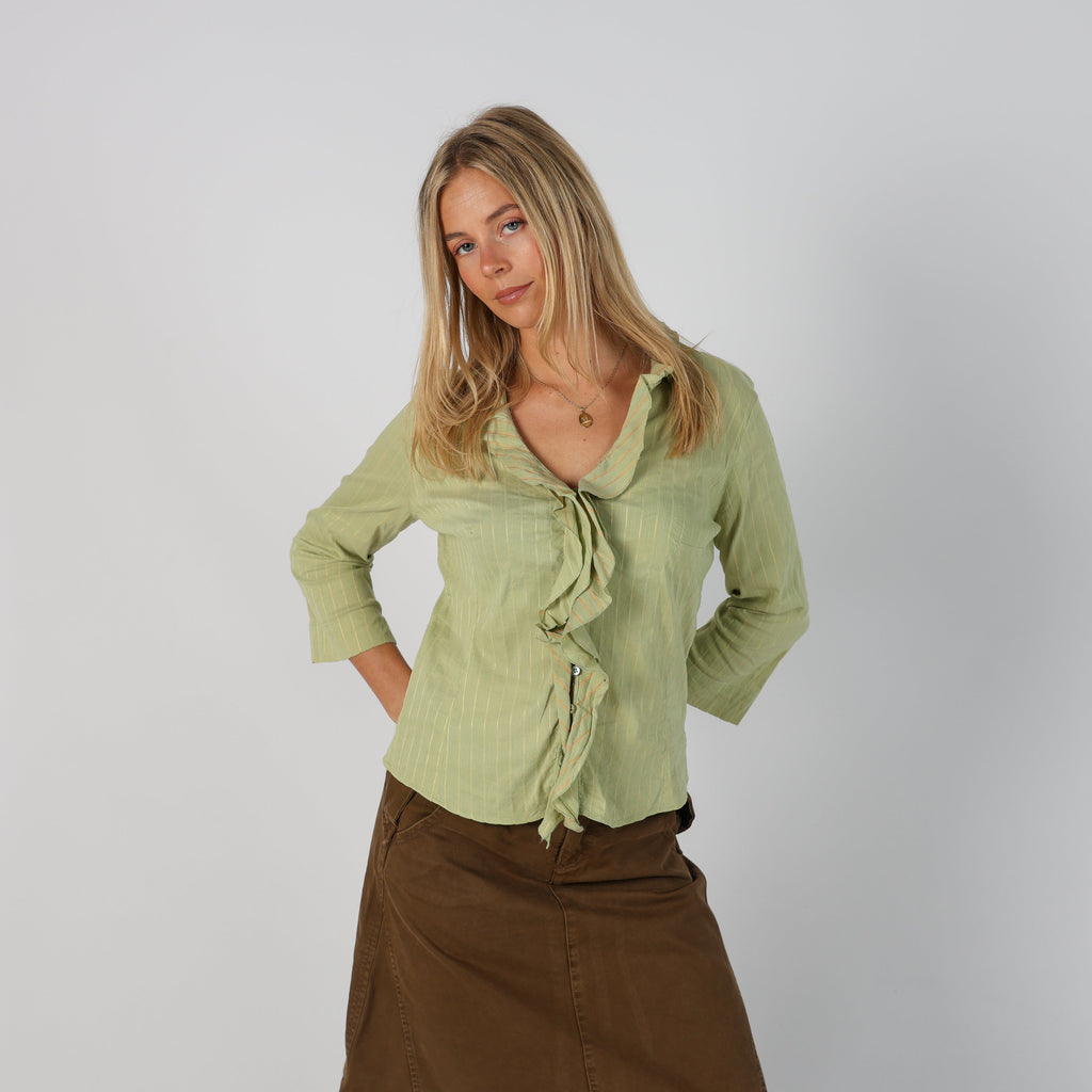 Light Green Y2K Max Mara Blouse (M)
