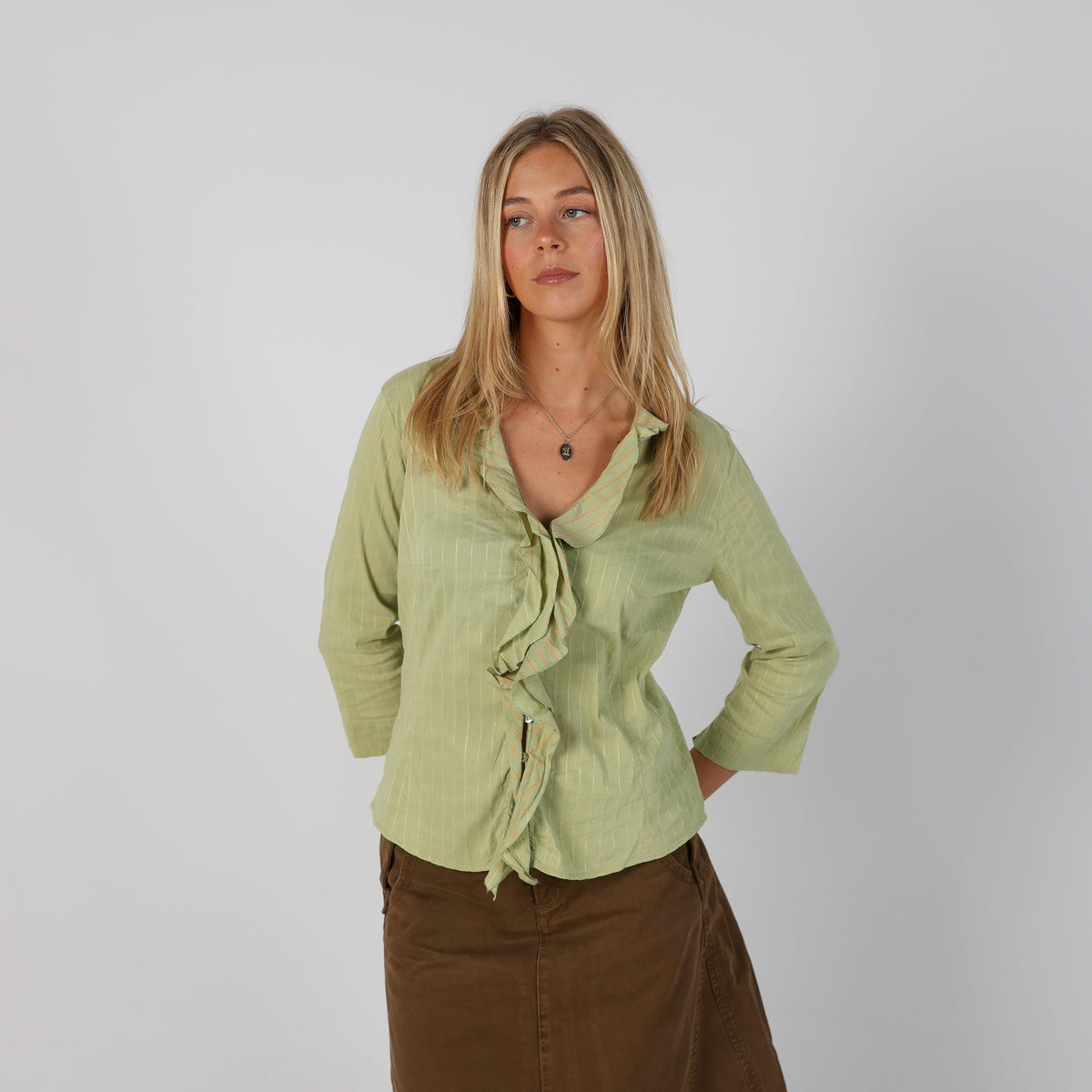 Light Green Y2K Max Mara Blouse (M)