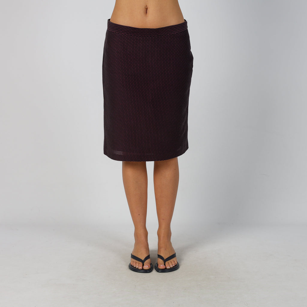 Purple 90s Moschino Woven Midi Skirt (10)