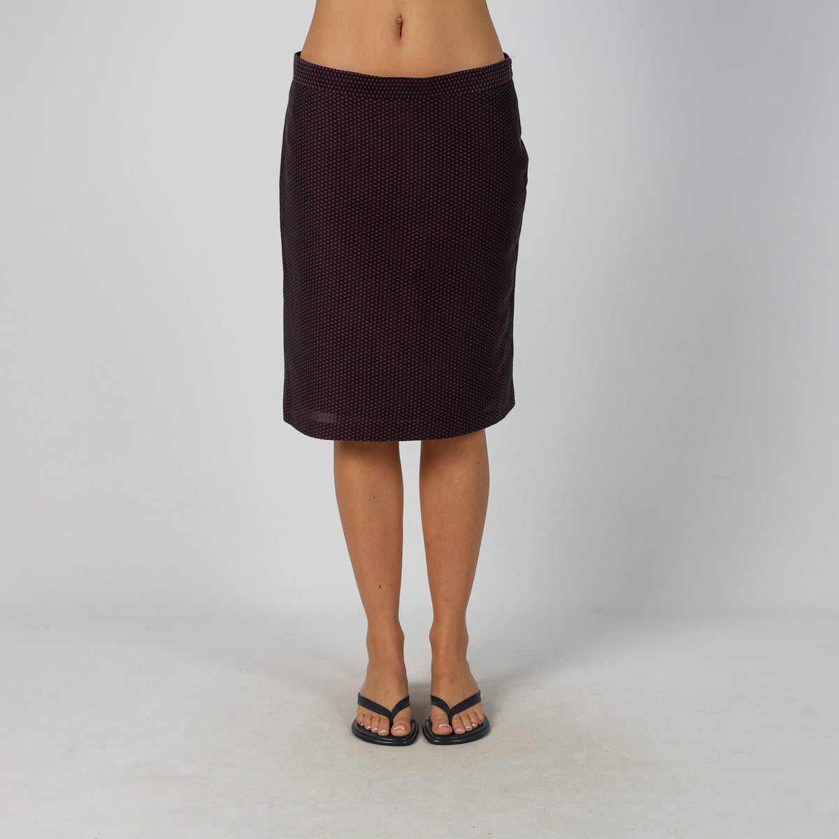 Purple 90s Moschino Woven Midi Skirt (10)
