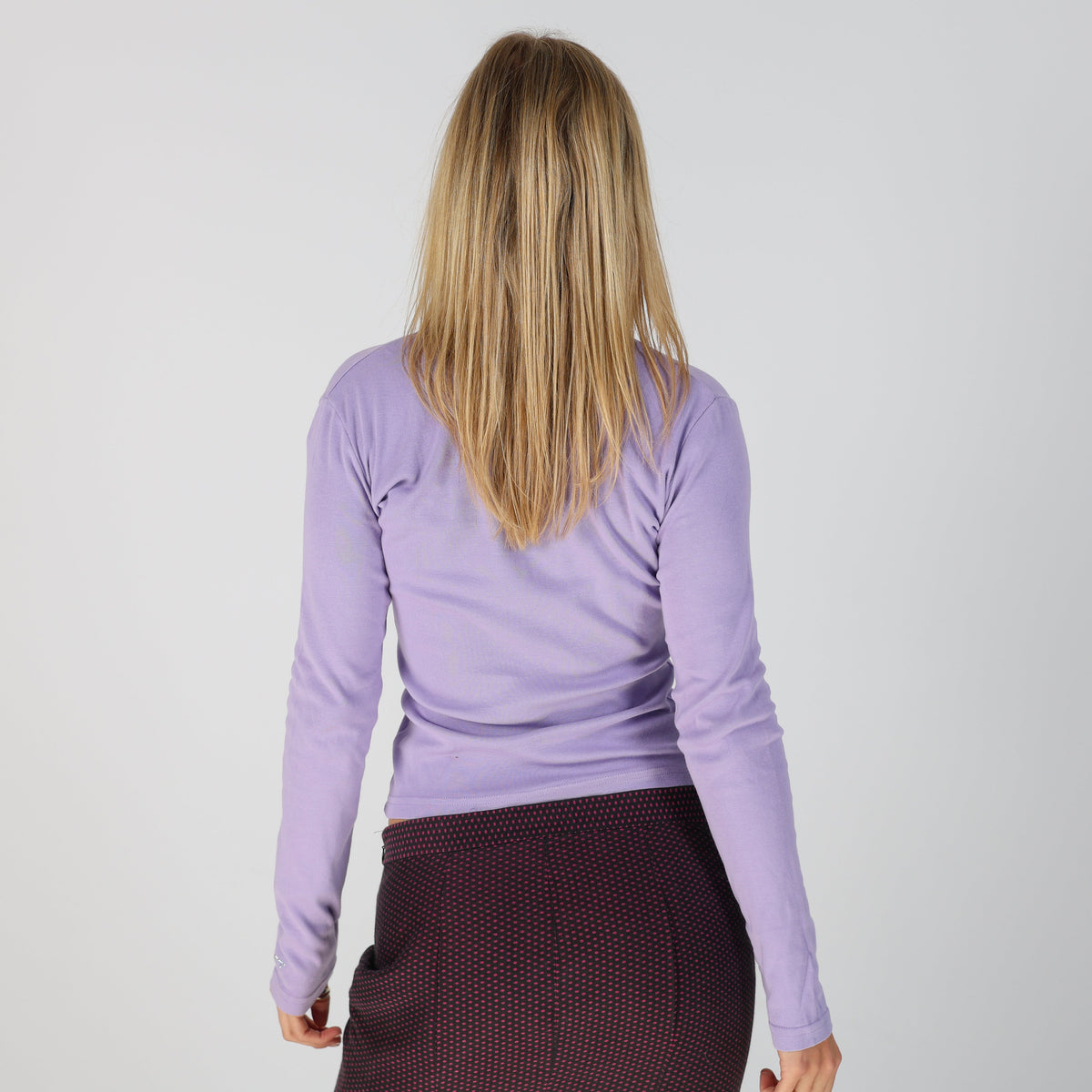 Lilac Purple Y2K Met Long Sleeve Top (S)